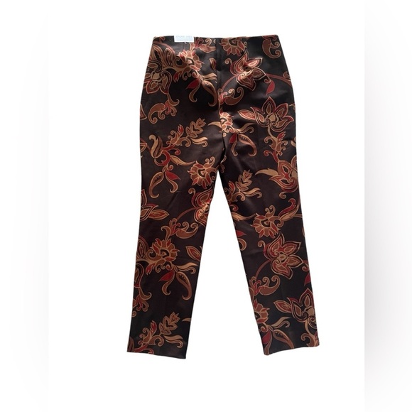 Chicos Ponte Floral Ankle Pants - Picture 6 of 12